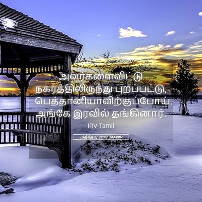 Picture 05 - மத்தேயு 21:17 TAMIRV - அவர்களைவிட்டு - Bible Verse Picture