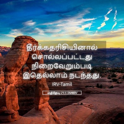 Picture 05 - மத்தேயு 21:5 TAMIRV -  - Bible Verse Picture