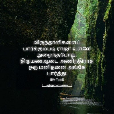 Picture 05 - மத்தேயு 22:11 TAMIRV - விருந்தாளிகளைப் - Bible Verse Picture