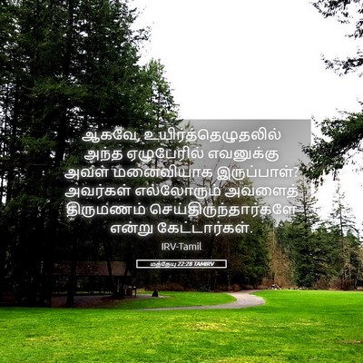 Picture 05 - மத்தேயு 22:28 TAMIRV - ஆகவே, - Bible Verse Picture