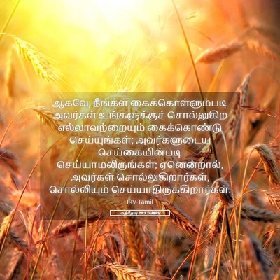 Picture 05 - மத்தேயு 23:3 TAMIRV - ஆகவே, நீங்கள் - Bible Verse Picture