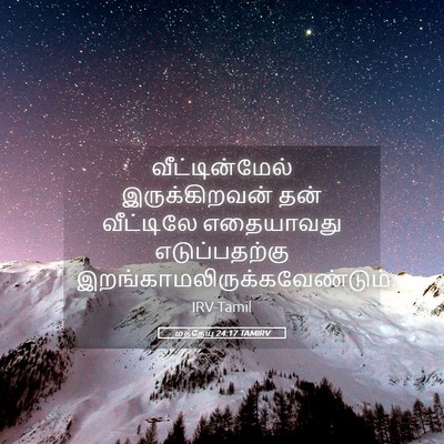 Picture 05 - மத்தேயு 24:17 TAMIRV - வீட்டின்மேல் - Bible Verse Picture