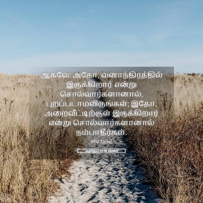Picture 05 - மத்தேயு 24:26 TAMIRV - ஆகவே: அதோ, - Bible Verse Picture