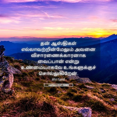 Picture 05 - மத்தேயு 24:47 TAMIRV - தன் ஆஸ்திகள் - Bible Verse Picture