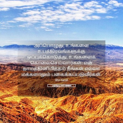Picture 05 - மத்தேயு 24:9 TAMIRV - அப்பொழுது, உங்களை - Bible Verse Picture