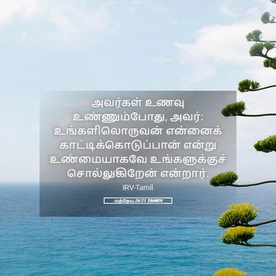 Picture 05 - மத்தேயு 26:21 TAMIRV - அவர்கள் உணவு - Bible Verse Picture