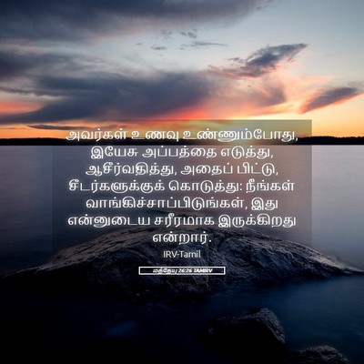Picture 05 - மத்தேயு 26:26 TAMIRV - அவர்கள் உணவு - Bible Verse Picture