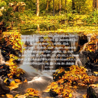 Picture 05 - மத்தேயு 27:35 TAMIRV - அவரை சிலுவையில் - Bible Verse Picture
