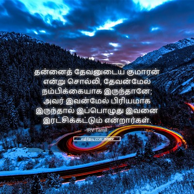 Picture 05 - மத்தேயு 27:43 TAMIRV - தன்னைத் தேவனுடைய - Bible Verse Picture