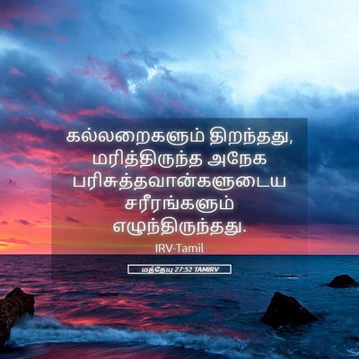 Picture 05 - மத்தேயு 27:52 TAMIRV - கல்லறைகளும் - Bible Verse Picture
