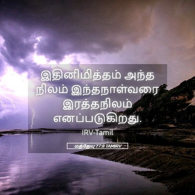 Picture 05 - மத்தேயு 27:8 TAMIRV - இதினிமித்தம் அந்த - Bible Verse Picture