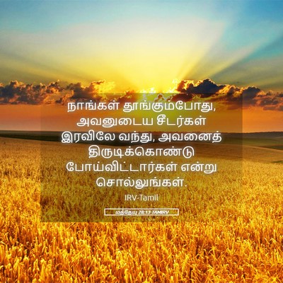 Picture 05 - மத்தேயு 28:13 TAMIRV - நாங்கள் - Bible Verse Picture