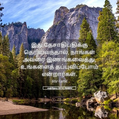 Picture 05 - மத்தேயு 28:14 TAMIRV - இது தேசாதிபதிக்கு - Bible Verse Picture