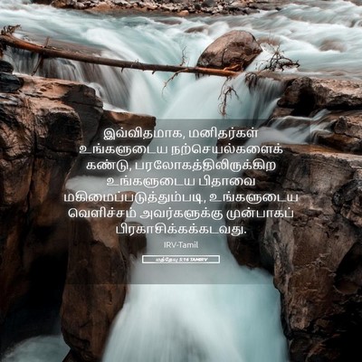Picture 05 - மத்தேயு 5:16 TAMIRV - இவ்விதமாக, - Bible Verse Picture