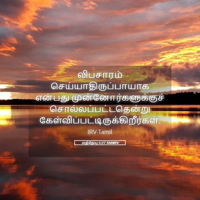 Picture 05 - மத்தேயு 5:27 TAMIRV - விபசாரம் - Bible Verse Picture