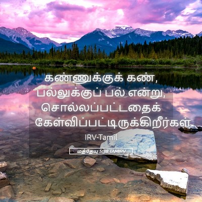 Picture 05 - மத்தேயு 5:38 TAMIRV - கண்ணுக்குக் கண், - Bible Verse Picture