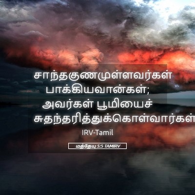Picture 05 - மத்தேயு 5:5 TAMIRV -  - Bible Verse Picture