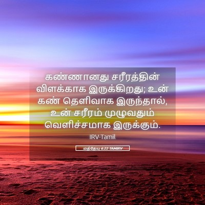 Picture 05 - மத்தேயு 6:22 TAMIRV - கண்ணானது - Bible Verse Picture