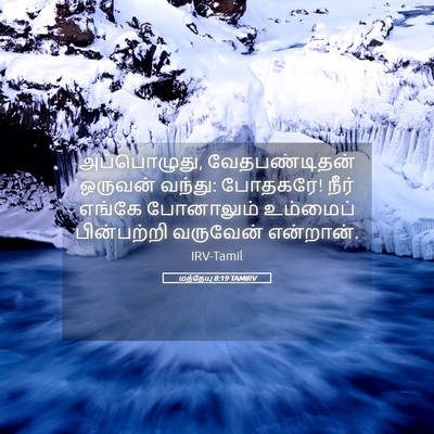 Picture 05 - மத்தேயு 8:19 TAMIRV - அப்பொழுது, - Bible Verse Picture