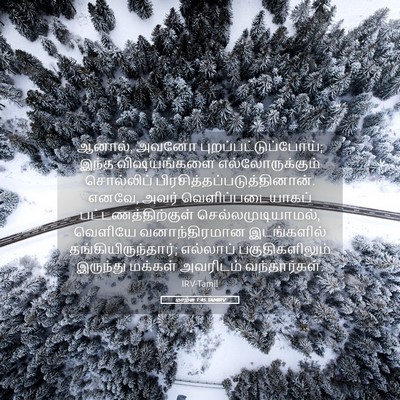 Picture 05 - மாற்கு 1:45 TAMIRV - ஆனால், அவனோ - Bible Verse Picture