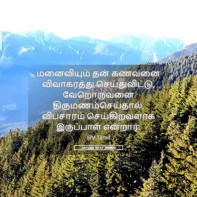 Picture 05 - மாற்கு 10:12 TAMIRV - மனைவியும் தன் - Bible Verse Picture