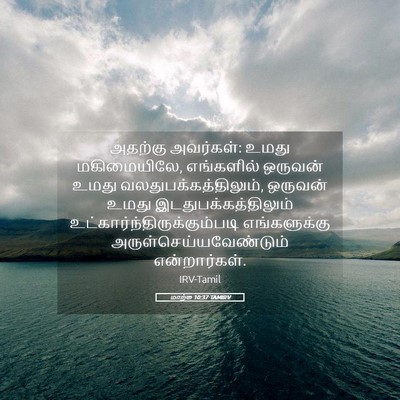 Picture 05 - மாற்கு 10:37 TAMIRV - அதற்கு அவர்கள்: - Bible Verse Picture
