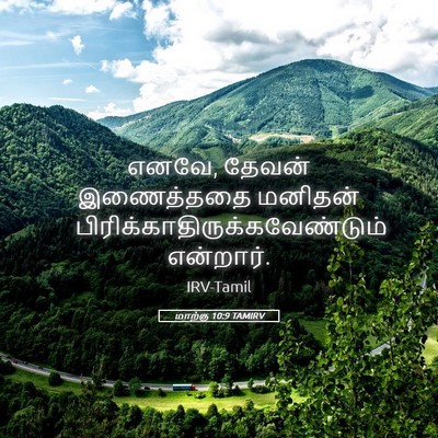 Picture 05 - மாற்கு 10:9 TAMIRV - எனவே, தேவன் - Bible Verse Picture