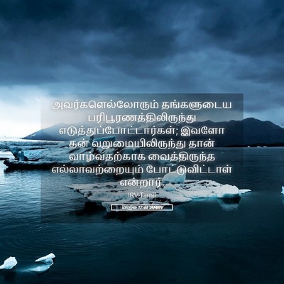 Picture 05 - மாற்கு 12:44 TAMIRV - அவர்களெல்லோரும் - Bible Verse Picture