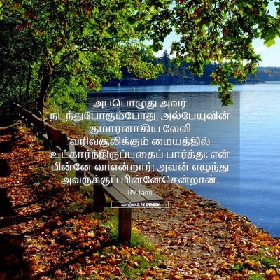 Picture 05 - மாற்கு 2:14 TAMIRV - அப்பொழுது அவர் - Bible Verse Picture