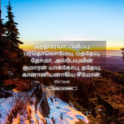 Picture 05 - மாற்கு 3:18 TAMIRV - அந்திரேயா, - Bible Verse Picture