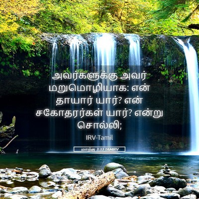 Picture 05 - மாற்கு 3:33 TAMIRV - அவர்களுக்கு அவர் - Bible Verse Picture