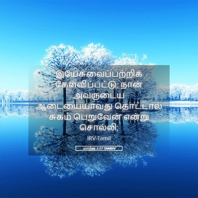 Picture 05 - மாற்கு 5:27 TAMIRV - இயேசுவைப்பற்றிக் - Bible Verse Picture