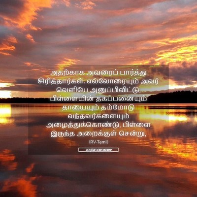 Picture 05 - மாற்கு 5:40 TAMIRV - அதற்காக அவரைப் - Bible Verse Picture