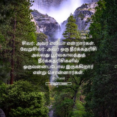Picture 05 - மாற்கு 6:15 TAMIRV - சிலர்: அவர் எலியா - Bible Verse Picture