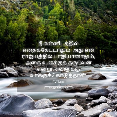Picture 05 - மாற்கு 6:23 TAMIRV - நீ என்னிடத்தில் - Bible Verse Picture