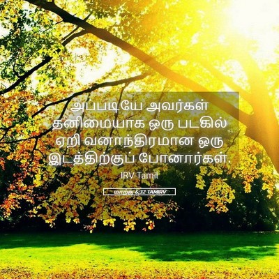 Picture 05 - மாற்கு 6:32 TAMIRV - அப்படியே அவர்கள் - Bible Verse Picture