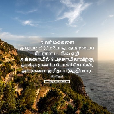 Picture 05 - மாற்கு 6:45 TAMIRV - அவர் மக்களை - Bible Verse Picture