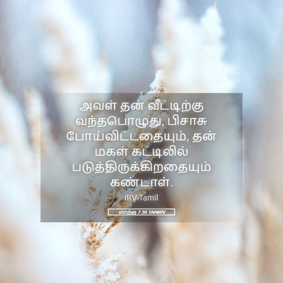 Picture 05 - மாற்கு 7:30 TAMIRV - அவள் தன் - Bible Verse Picture