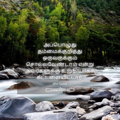 Picture 05 - மாற்கு 8:30 TAMIRV - அப்பொழுது - Bible Verse Picture