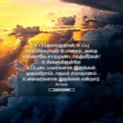 Picture 05 - மாற்கு 9:50 TAMIRV - உப்பு நல்லதுதான், - Bible Verse Picture