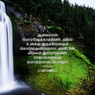 Picture 05 - மீகா 1:14 TAMIRV - ஆகையால் - Bible Verse Picture