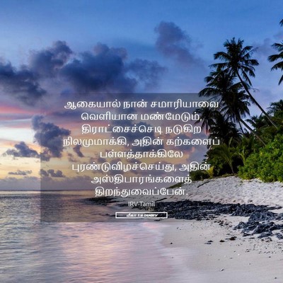 Picture 05 - மீகா 1:6 TAMIRV - ஆகையால் நான் - Bible Verse Picture