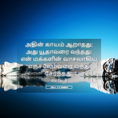 Picture 05 - மீகா 1:9 TAMIRV - அதின் காயம் - Bible Verse Picture