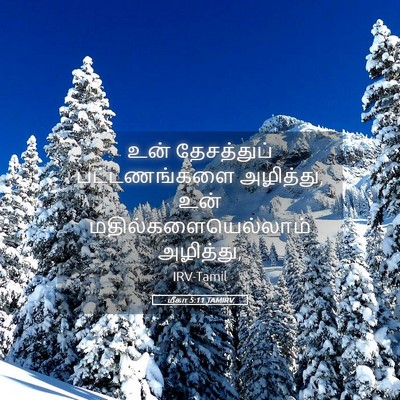 Picture 05 - மீகா 5:11 TAMIRV - உன் தேசத்துப் - Bible Verse Picture