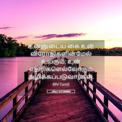 Picture 05 - மீகா 5:9 TAMIRV - உன்னுடைய கை உன் - Bible Verse Picture