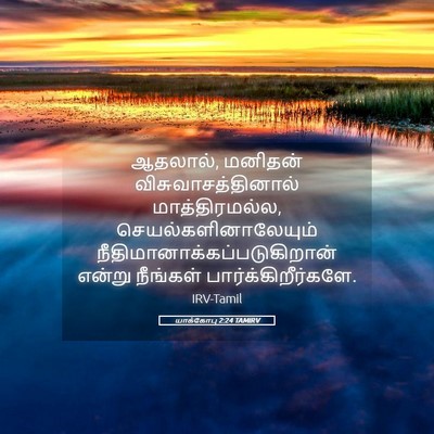 Picture 05 - யாக்கோபு 2:24 TAMIRV - ஆதலால், மனிதன் - Bible Verse Picture