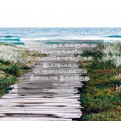 Picture 05 - யாக்கோபு 4:16 TAMIRV - இப்பொழுது - Bible Verse Picture