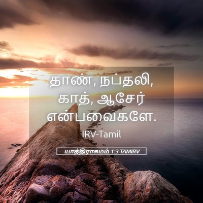 Picture 05 - யாத்திராகமம் 1:3 TAMIRV - தாண், நப்தலி, காத், - Bible Verse Picture