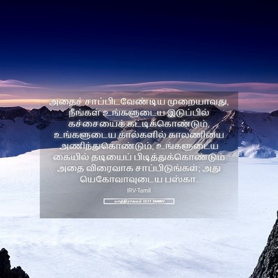 Picture 05 - யாத்திராகமம் 12:11 TAMIRV - அதைச் - Bible Verse Picture