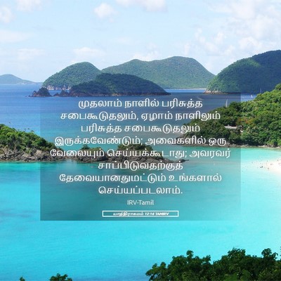 Picture 05 - யாத்திராகமம் 12:16 TAMIRV - முதலாம் நாளில் - Bible Verse Picture